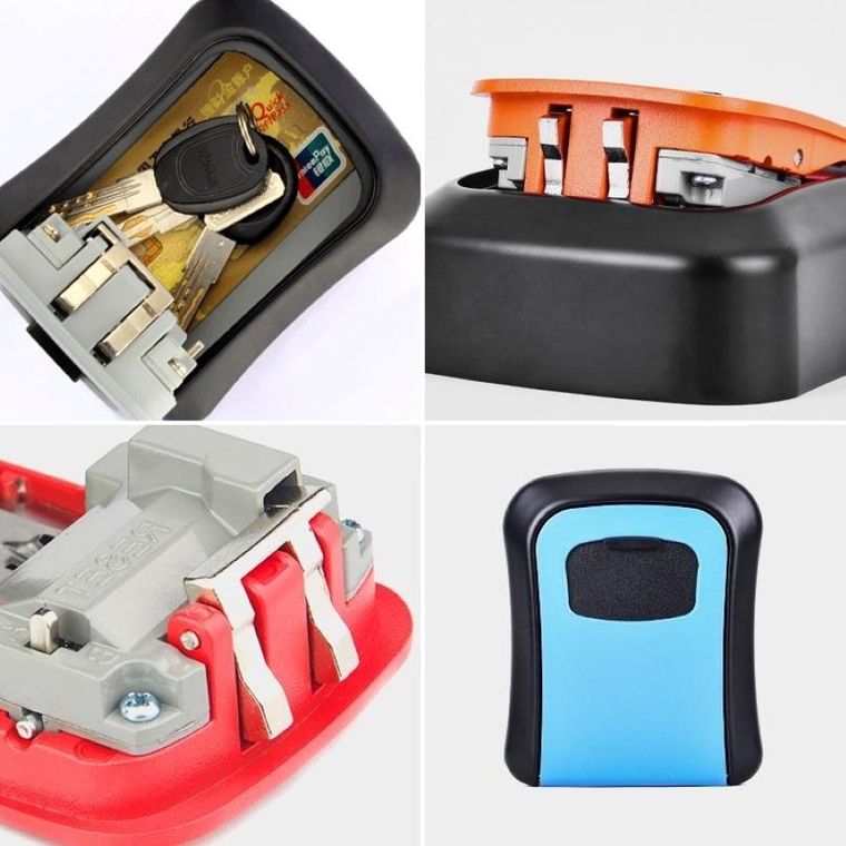 Skrzynka na klucze zamykana na szyfr, żółta