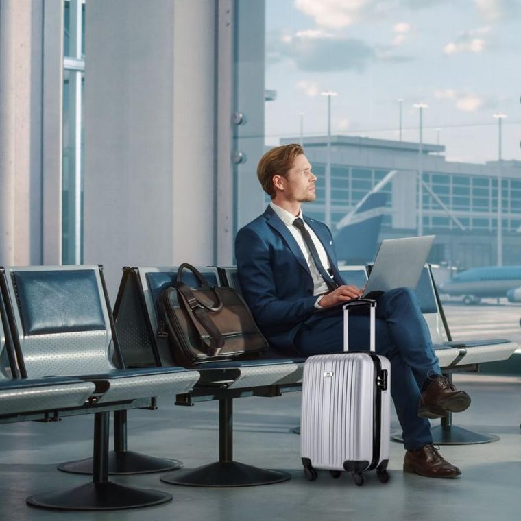 Slazenger, zestaw 2 walizek, 18 i 26 cali, silver