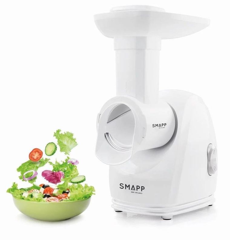 Smapp, maszynka do mielenia z szatkownicą, biała