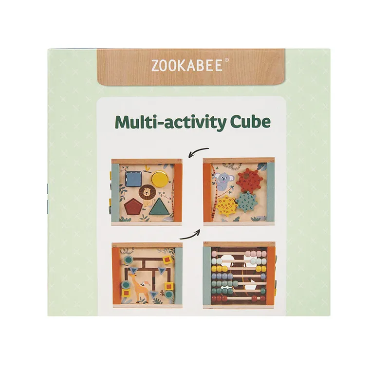 Smiki, kostka edukacyjna, zabawka drewniana