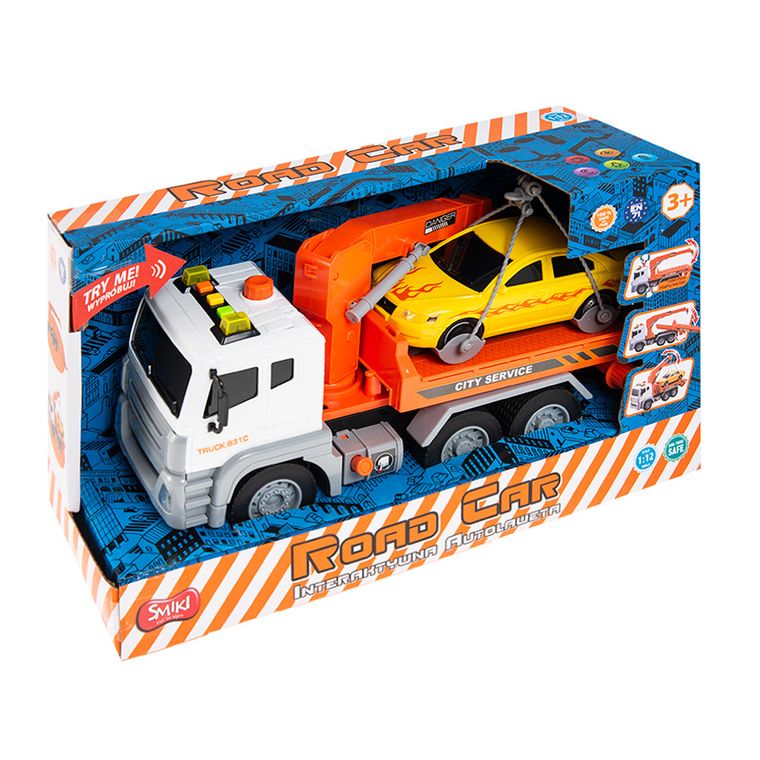 Smiki, Laweta, pojazd, światło i dźwięk, pomarańczowy, 1:12