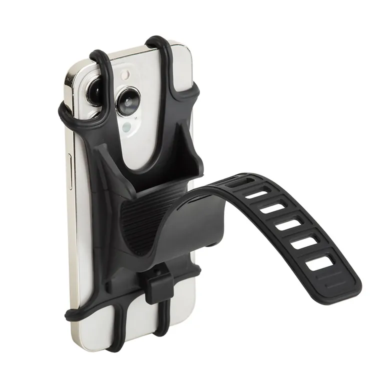 Smiki, Little Adventurer, silikonowy uchwyt na telefon, czarny