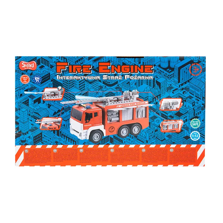 Smiki, Straż pożarna, pojazd, światło i dźwięk, 1:12