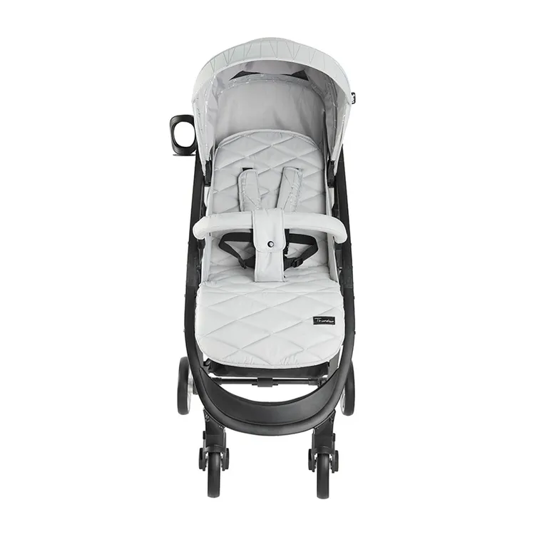 Smiki, Thunder Pro, wózek spacerowy, czarna rama, szaro-srebrny