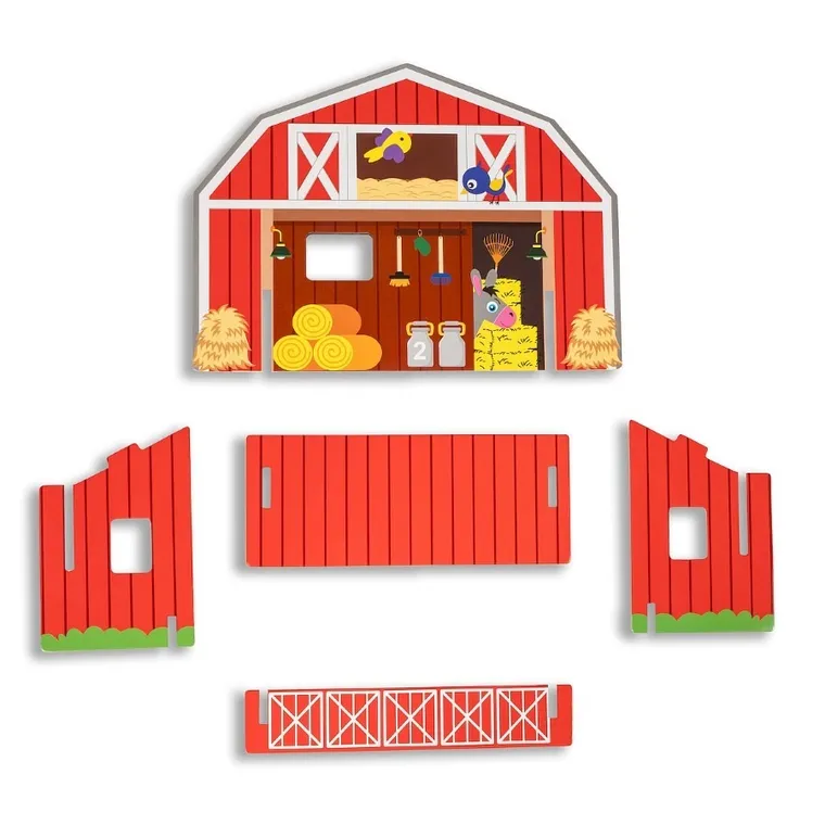 Smily Play, Farma, drewniany domek z figurkami