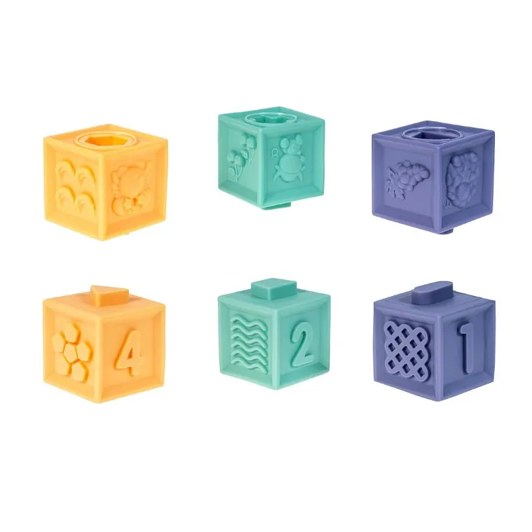 Smily Play, Miękkie klocki sensoryczne, 12 szt.