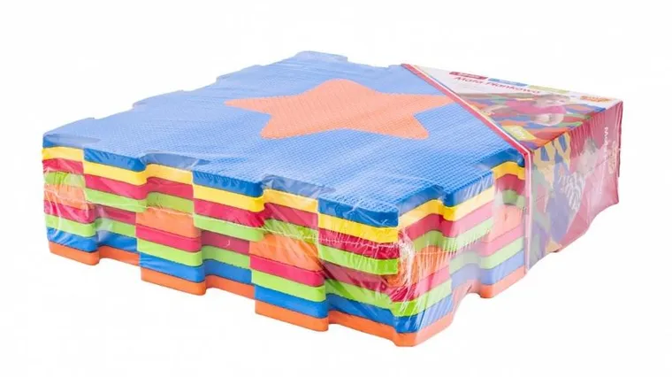 Smily Play, puzzle piankowe, mata, kształty, 9 elementów