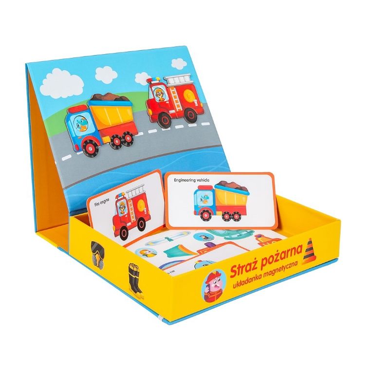 Smily Play, układanka magnetyczna, pojazdy