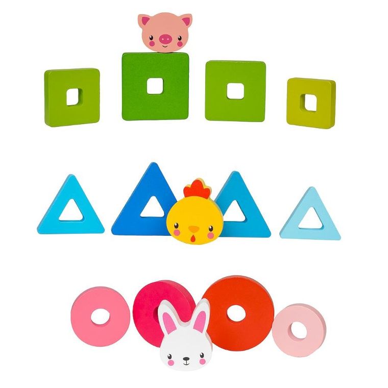 Smily Play, Zwierzęta, drewniane piramidki