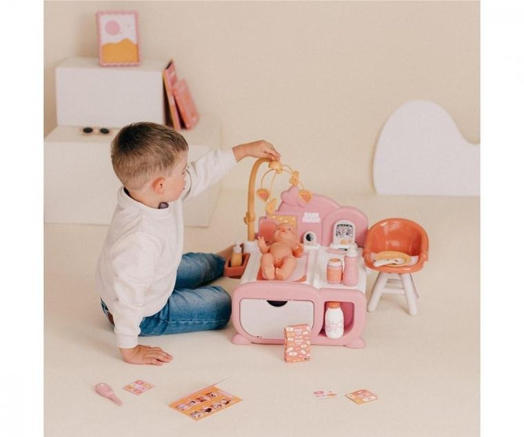 Smoby, Baby Nurse, Kącik opiekunki, interaktywny przewijak dla lalek z akcesoriami