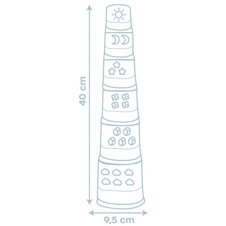 Smoby, Little Smoby, Magiczna wieża, układanka kubeczkowa