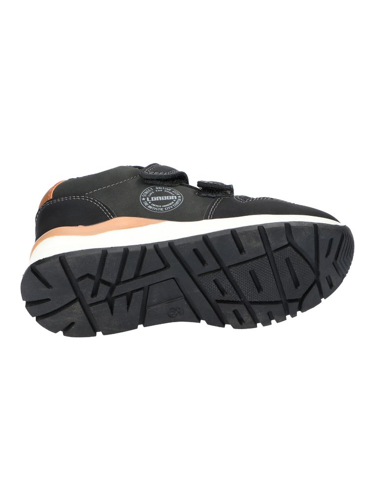 Sneakersy chłopięce, czarne, skórzana wkładka, American Club