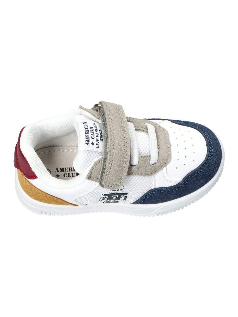 Sneakersy chłopięce, granatowe, skórzana wkładka, American Club