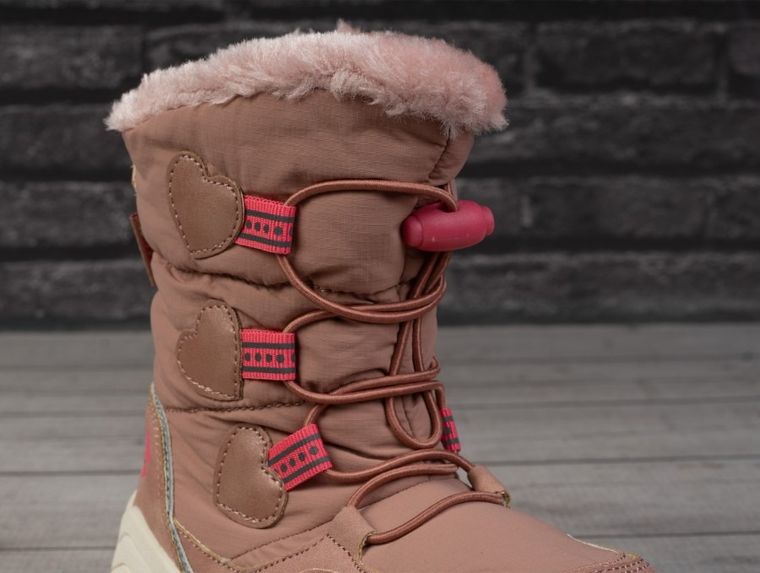 Śniegowce dziewczęce, ocieplane, różowe, Lotto Traleika Tex