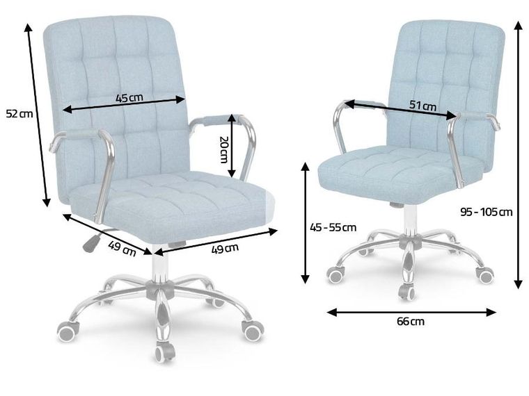 Sofotel, Benton, fotel biurowy,, niebieski