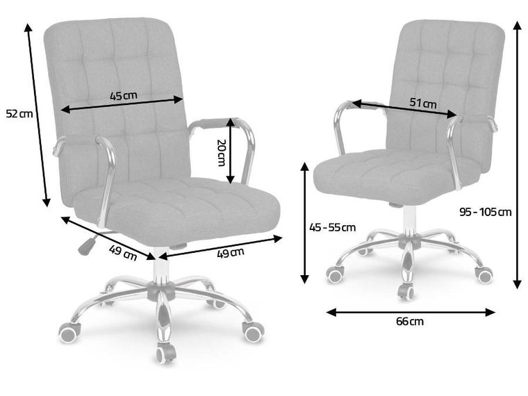 Sofotel, Benton, fotel biurowy, szary