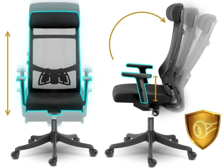 Sofotel, Brema, fotel biurowy, czarny