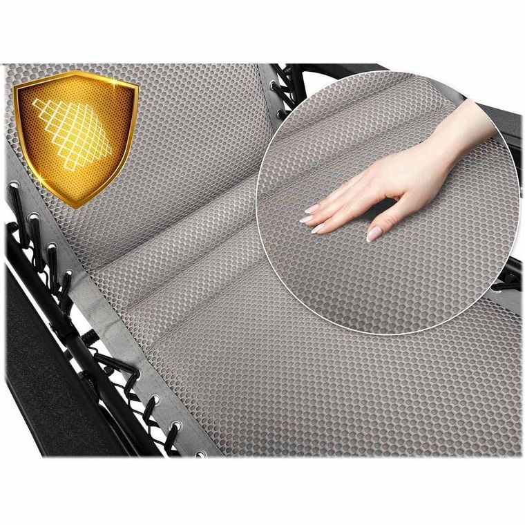 Sofotel, ChillWell Soft, leżak ogrodowy składany z poduszką, szary