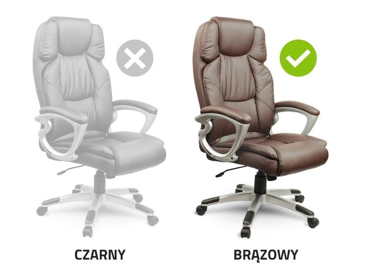 Sofotel, fotel biurowy, obrotowy, brązowy