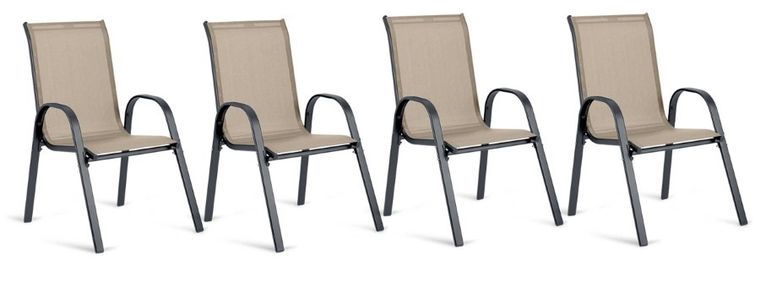 Sofotel, krzesła ogrodowe tekstylne, 4 szt