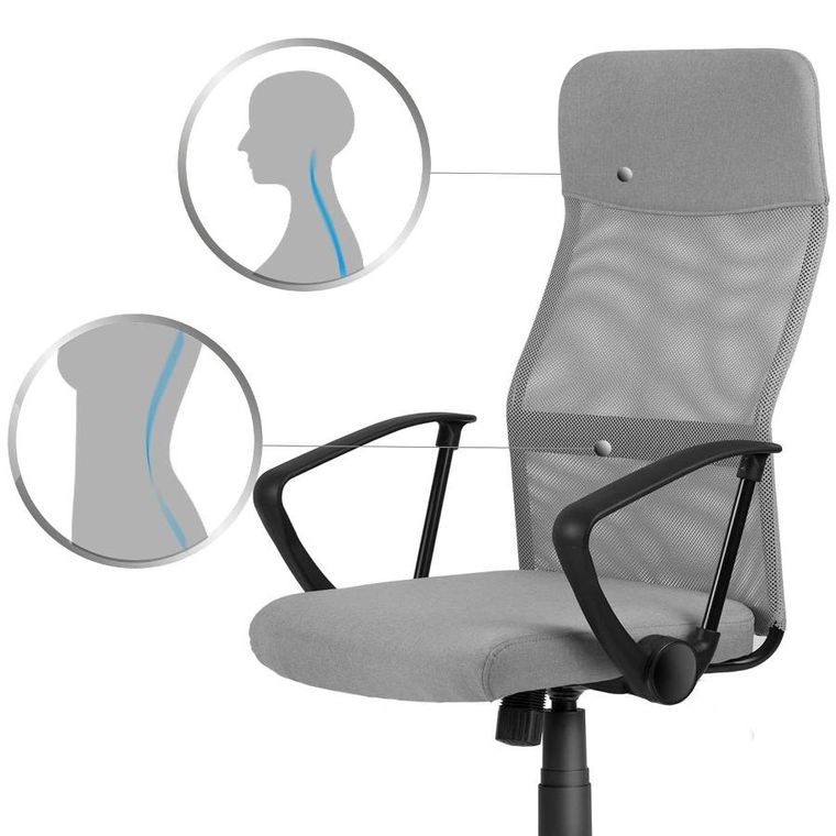 Sofotel, Sydney, fotel biurowy, jasnoszary