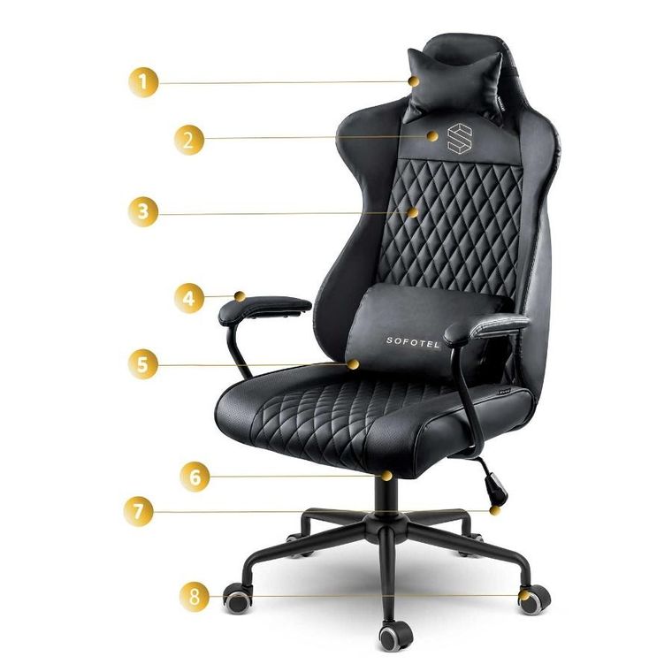 Sofotel, Werona, fotel biurowy, czarny