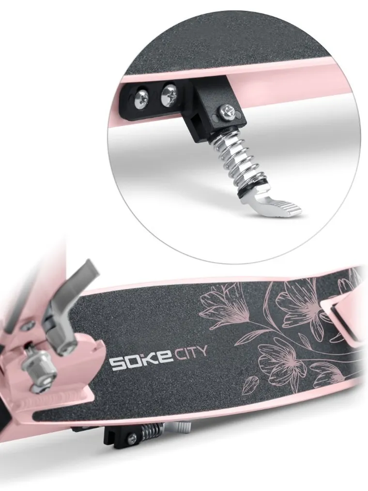Soke, City, hulajnoga miejska, składana, czarno-różowa