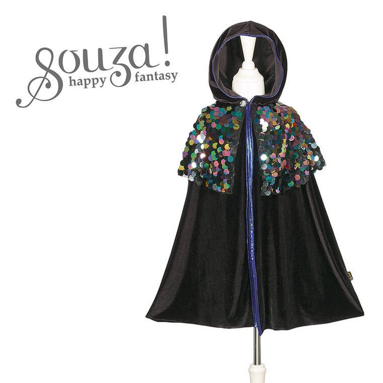 Souza! Bella, peleryna z kapturem i cekinową narzutką, kostium, 3-4 lata