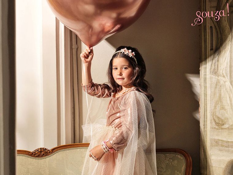 Souza! Philou, sukienka wizytowa tiulowa, z rękawami, 3-4 lata