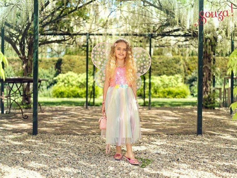 Souza! wróżka Flora, sukienka ze skrzydłami, kostium, 5-7 lat