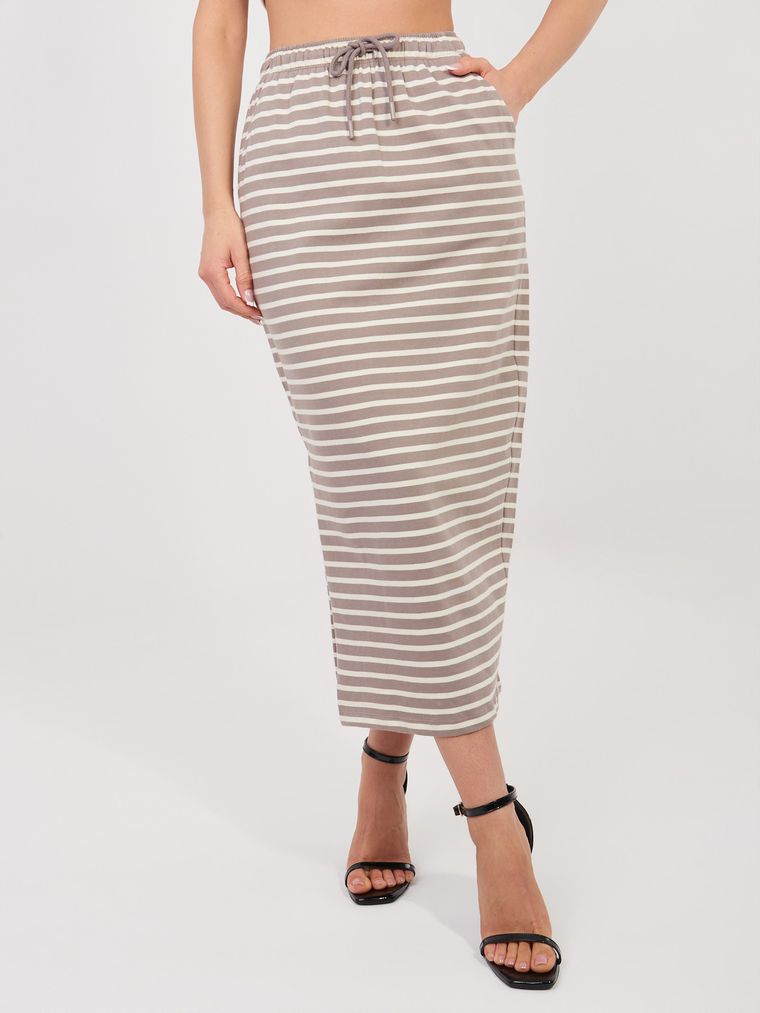 Spódnica damska, beżowa, Sublevel