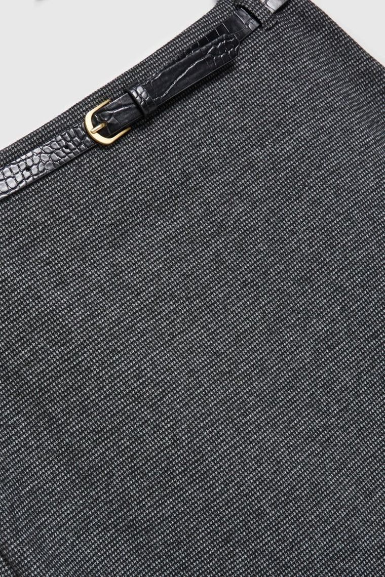 Spódnica damska, szara, Moodo