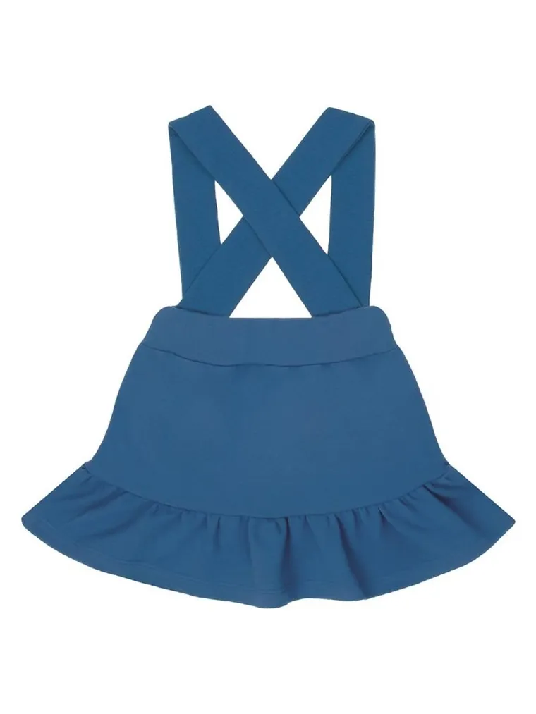 Spódnica ogrodniczka dziewczęca, niebieska, Nicol