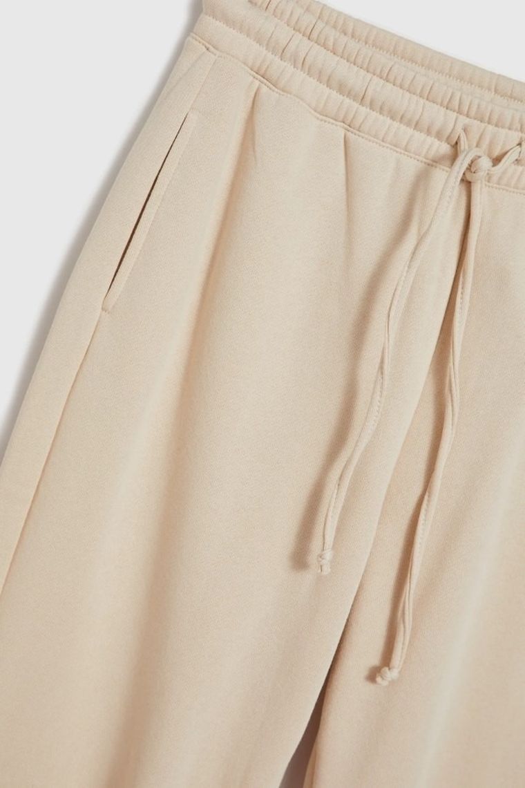 Spodnie dresowe damskie, beżowe, Moodo