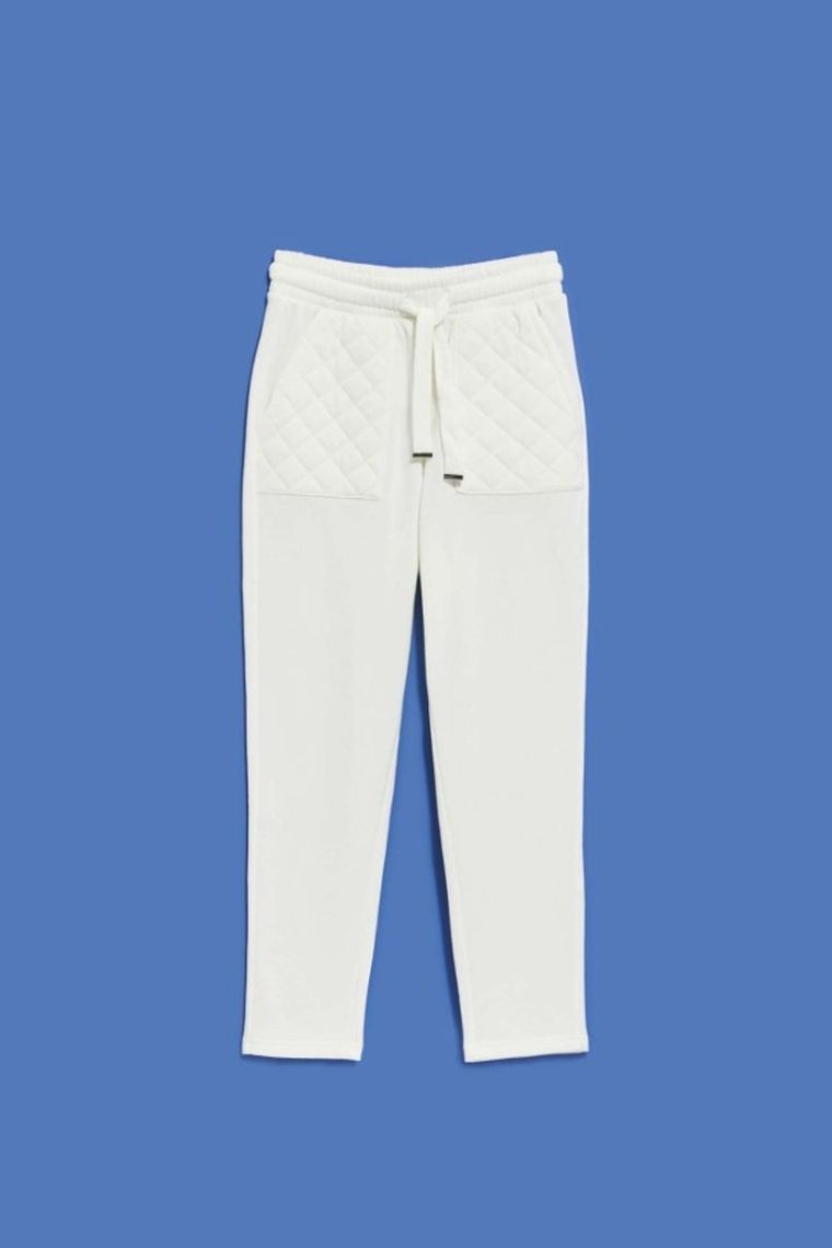 Spodnie dresowe damskie, białe, Moodo