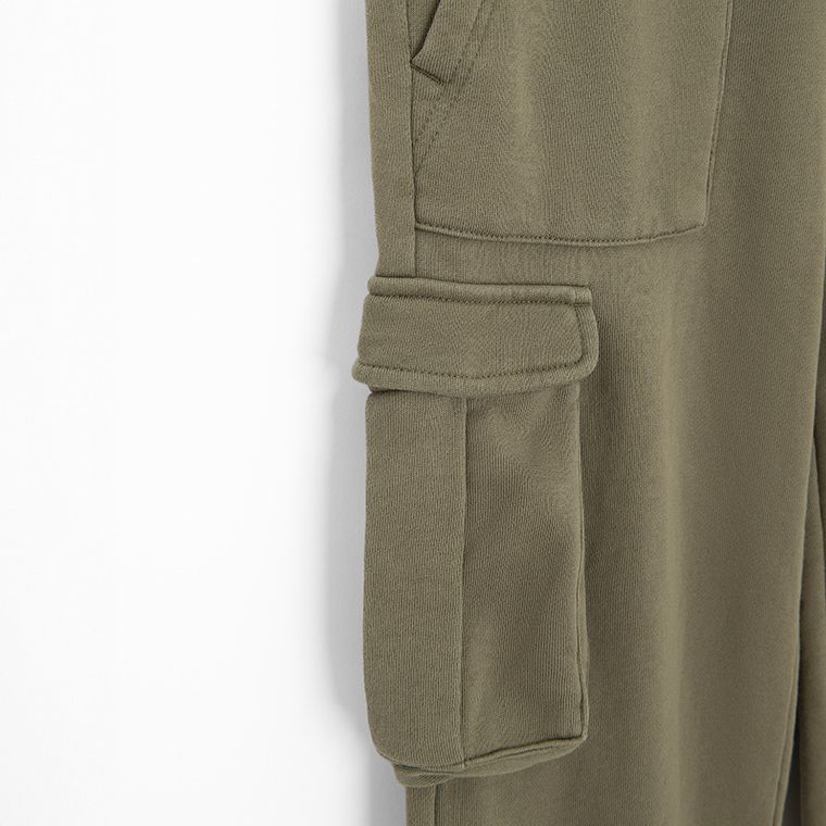 Spodnie dresowe khaki cargo regular NOWEAR