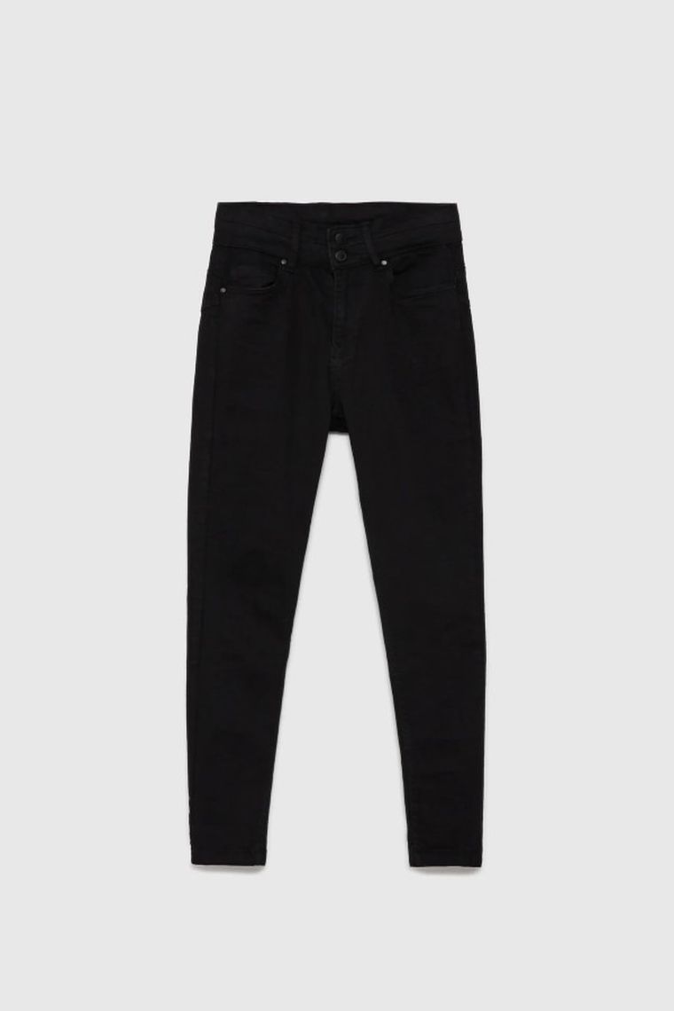 Spodnie jeansowe damskie, czarne, Moodo