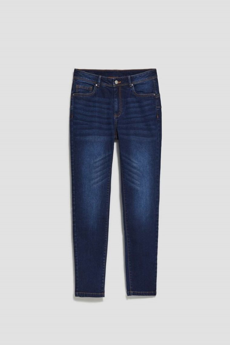 Spodnie jeansowe damskie, granatowe, Moodo