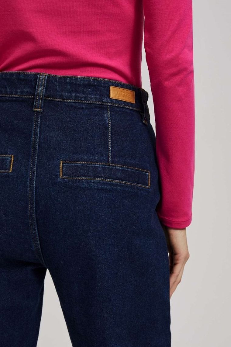 Spodnie jeansowe damskie, granatowe, Moodo