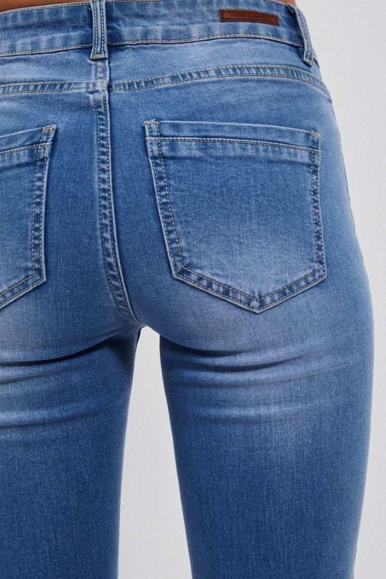 Spodnie jeansowe damskie, niebieskie, Moodo