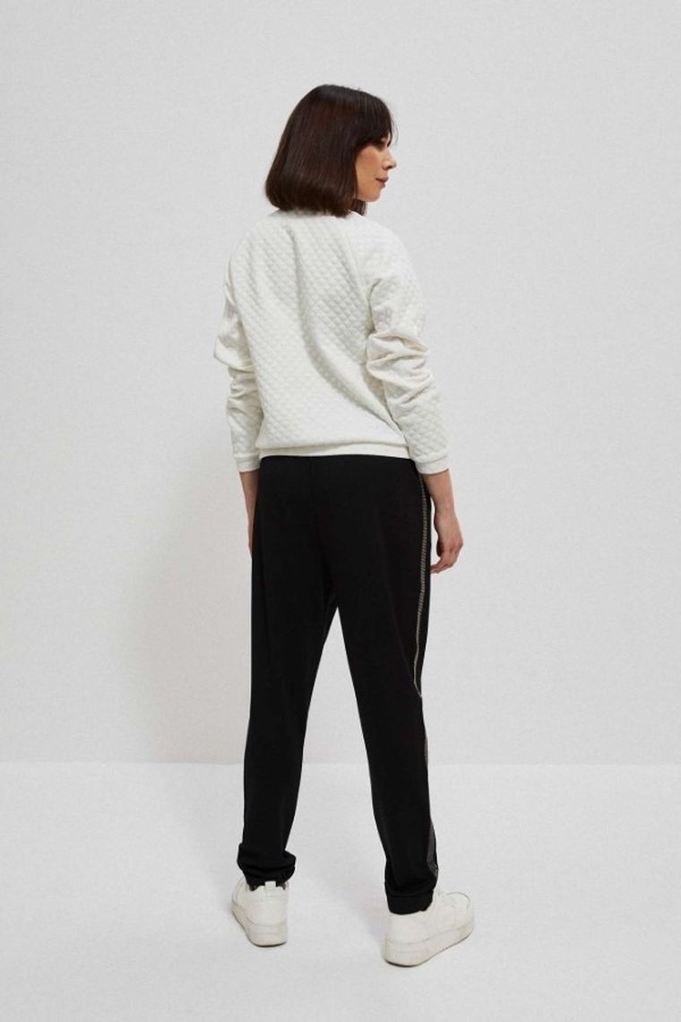 Spodnie materiałowe damskie, czarne, Moodo