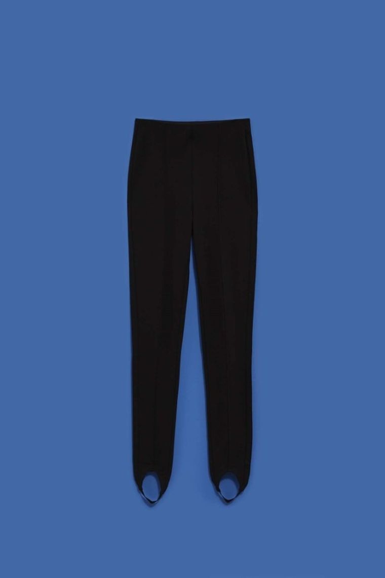 Spodnie materiałowe damskie, czarne, Moodo