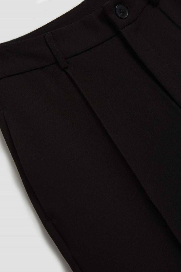 Spodnie materiałowe damskie, czarne, Moodo