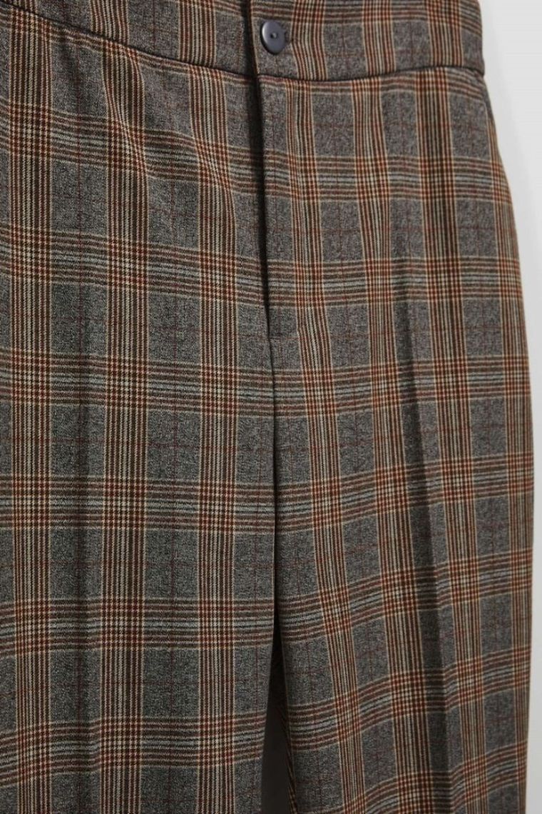 Spodnie materiałowe damskie, szare, Moodo