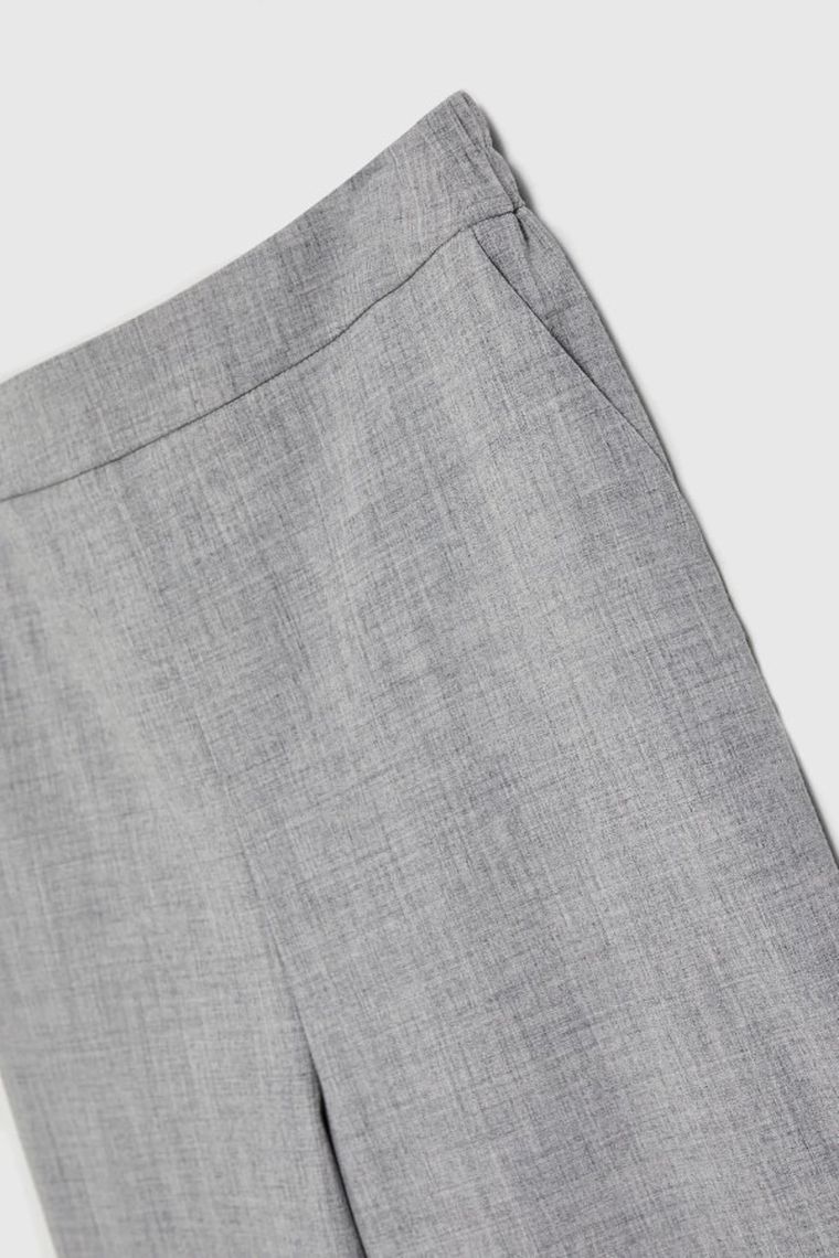 Spodnie materiałowe damskie, szare, Moodo