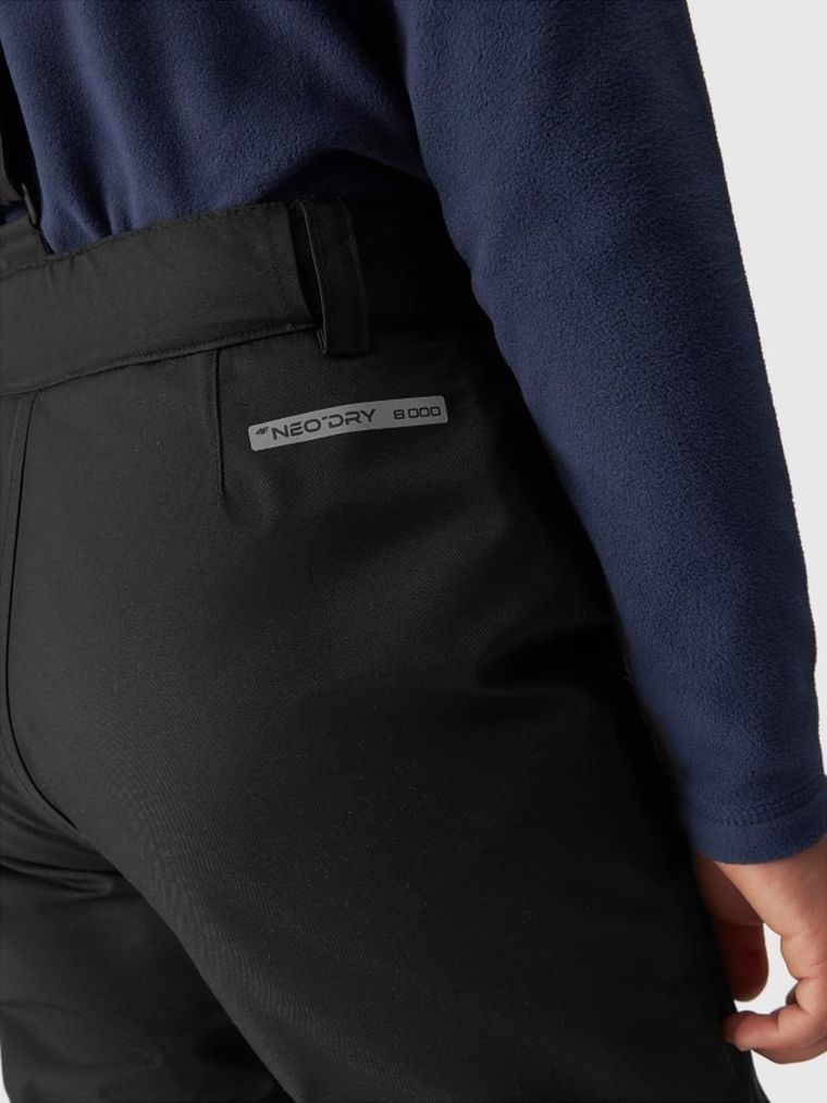 Spodnie narciarskie chłopięce, czarne, 4F