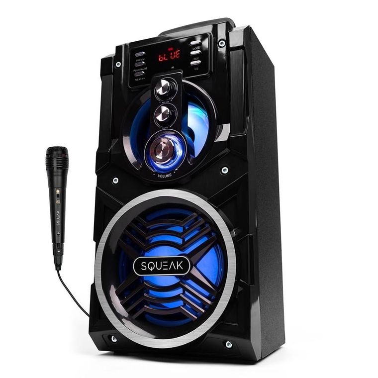 Squeak, Beatboxer Bluetooth 5.1 Speaker, głośnik Bluetooth z karaoke, Radio Fm, Microsd, Aux i USB