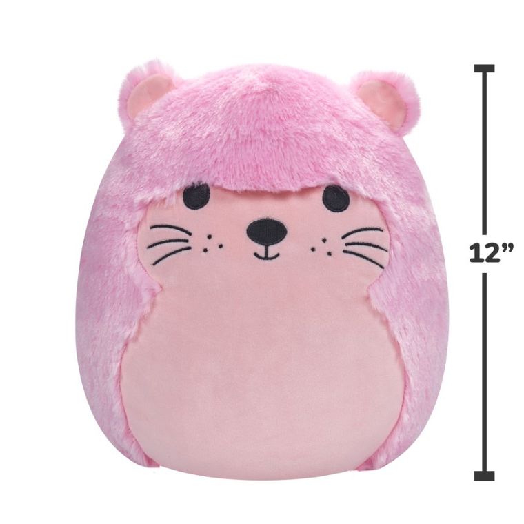 Squishmallows, Fuzzamallows, Pink Otter, różowa wydra, maskotka, 30 cm