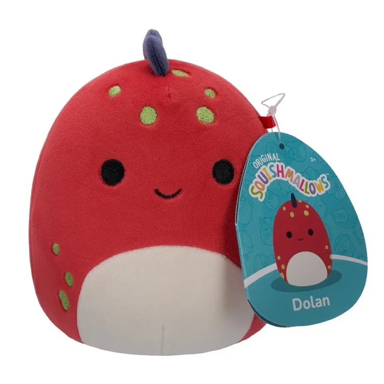Squishmallows, Little Plush, Dolan, Red Dino, czerwony dinozaur, maskotka, 19 cm