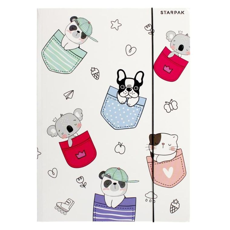 Starpak, teczka z gumką A4, minisy, 1 szt.